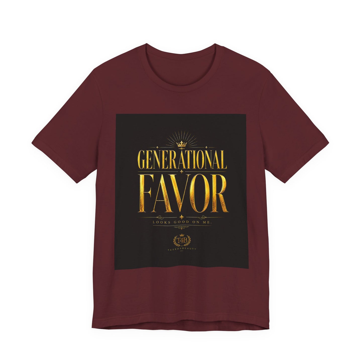 Generational Favor Tee — Gold Foil Faith Graphic T-Shirt