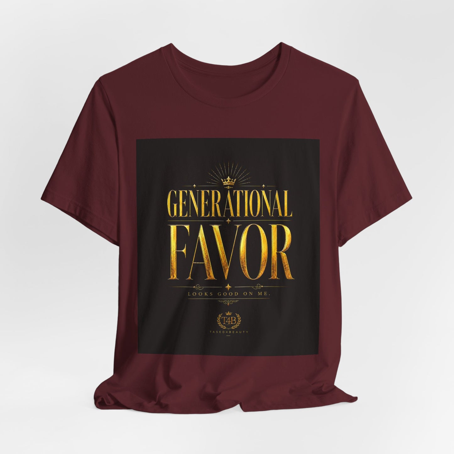 Generational Favor Tee — Gold Foil Faith Graphic T-Shirt