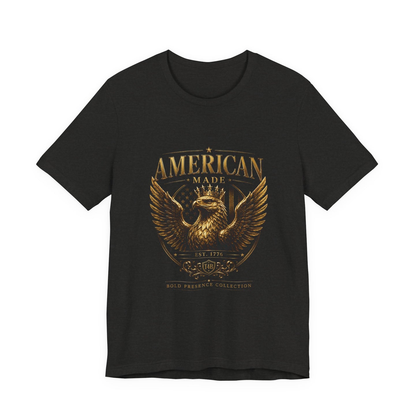 American Made Eagle T-Shirt — Vintage Gold Patriotic Tee