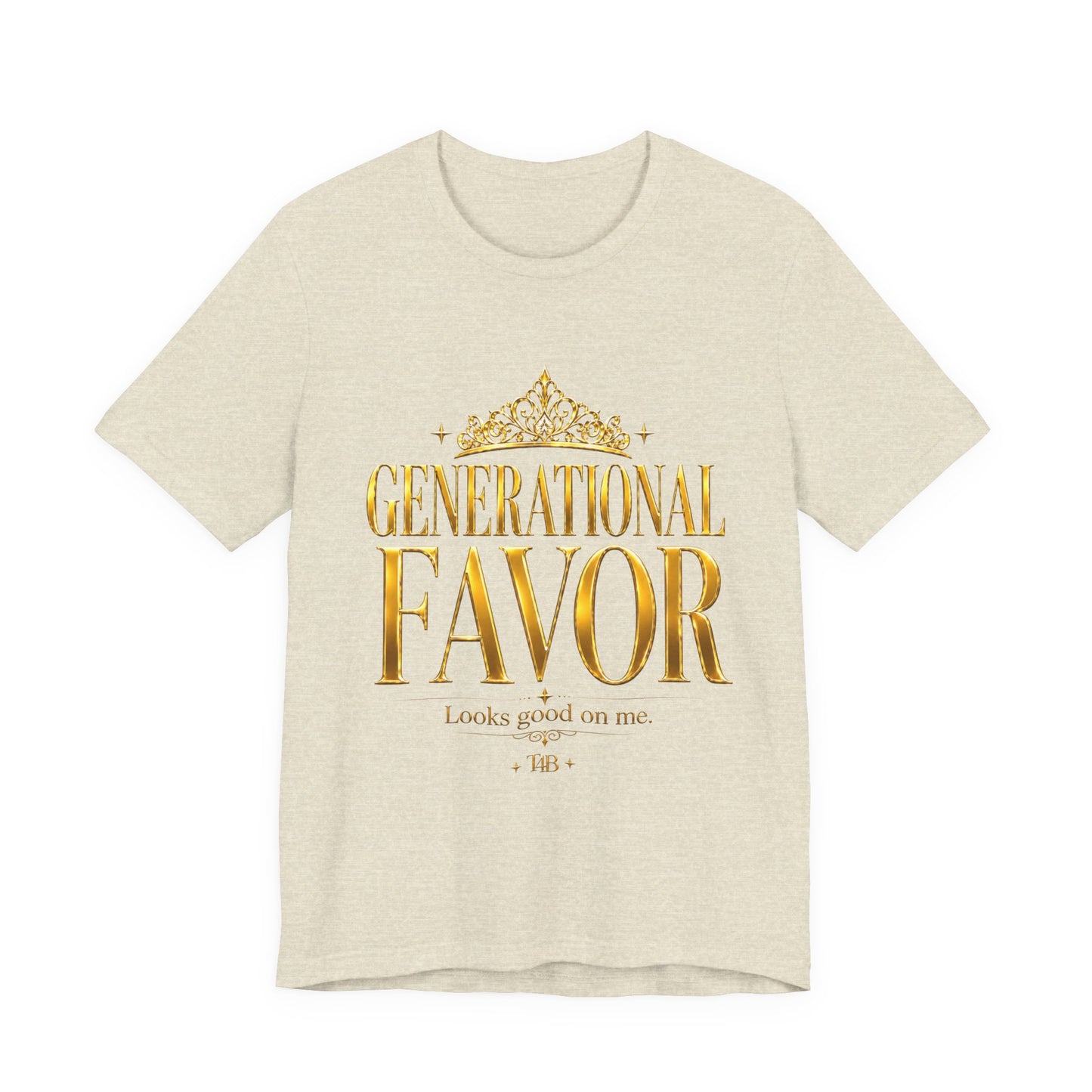 Generational Favor Tee — Gold Foil Faith Graphic T-Shirt