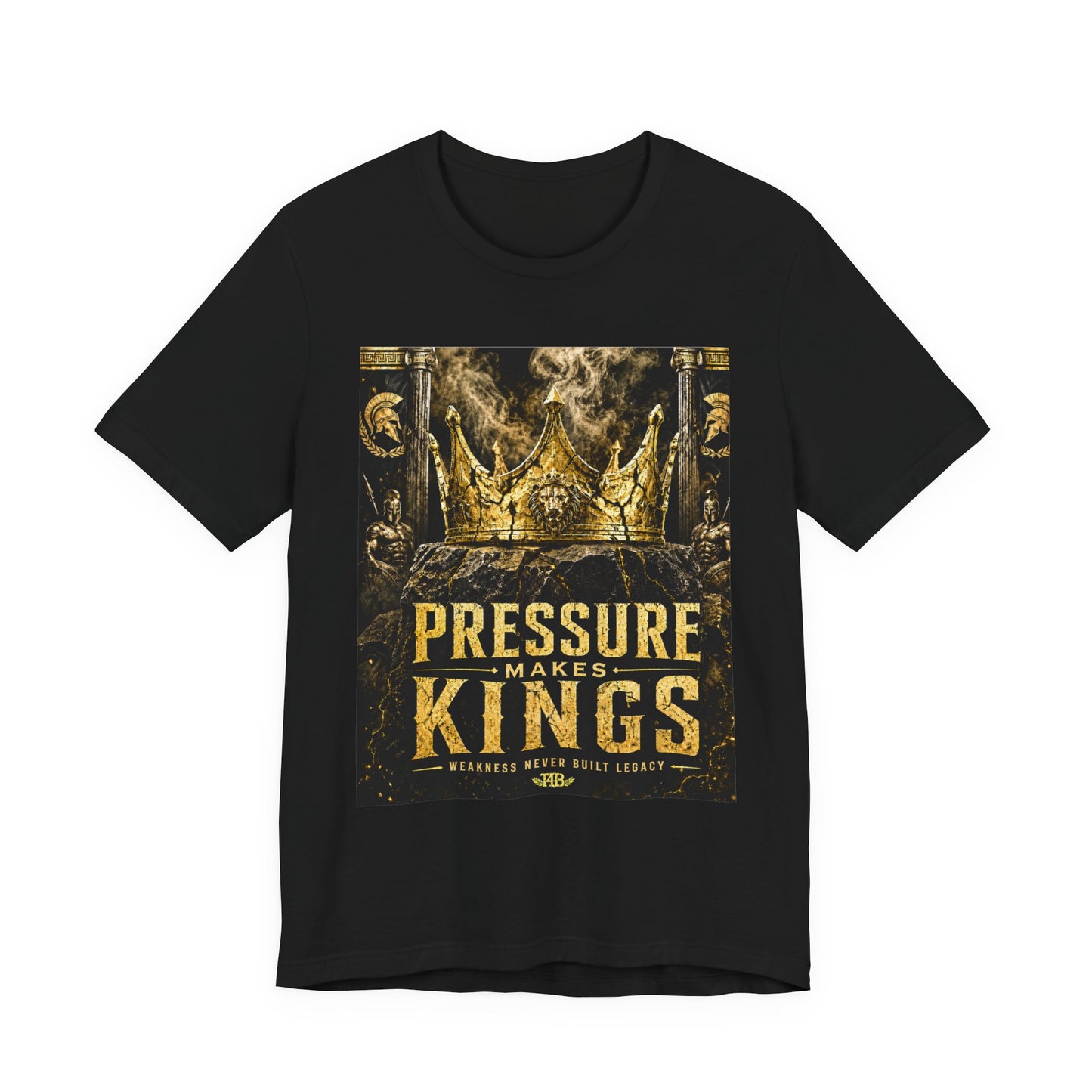 Pressure Makes Kings T‑Shirt — Motivational Crown Graphic Tee