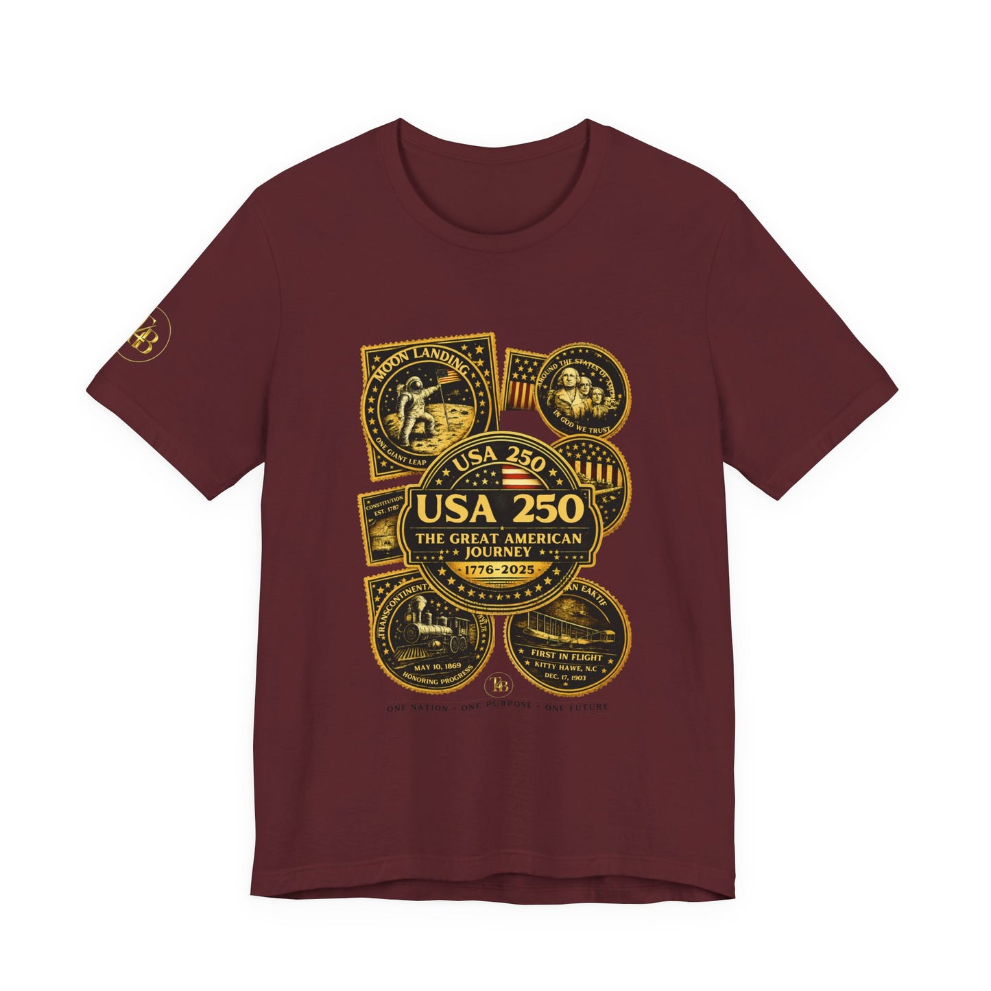 USA 250 Commemorative T-Shirt — The Great American Journey 1776–2026
