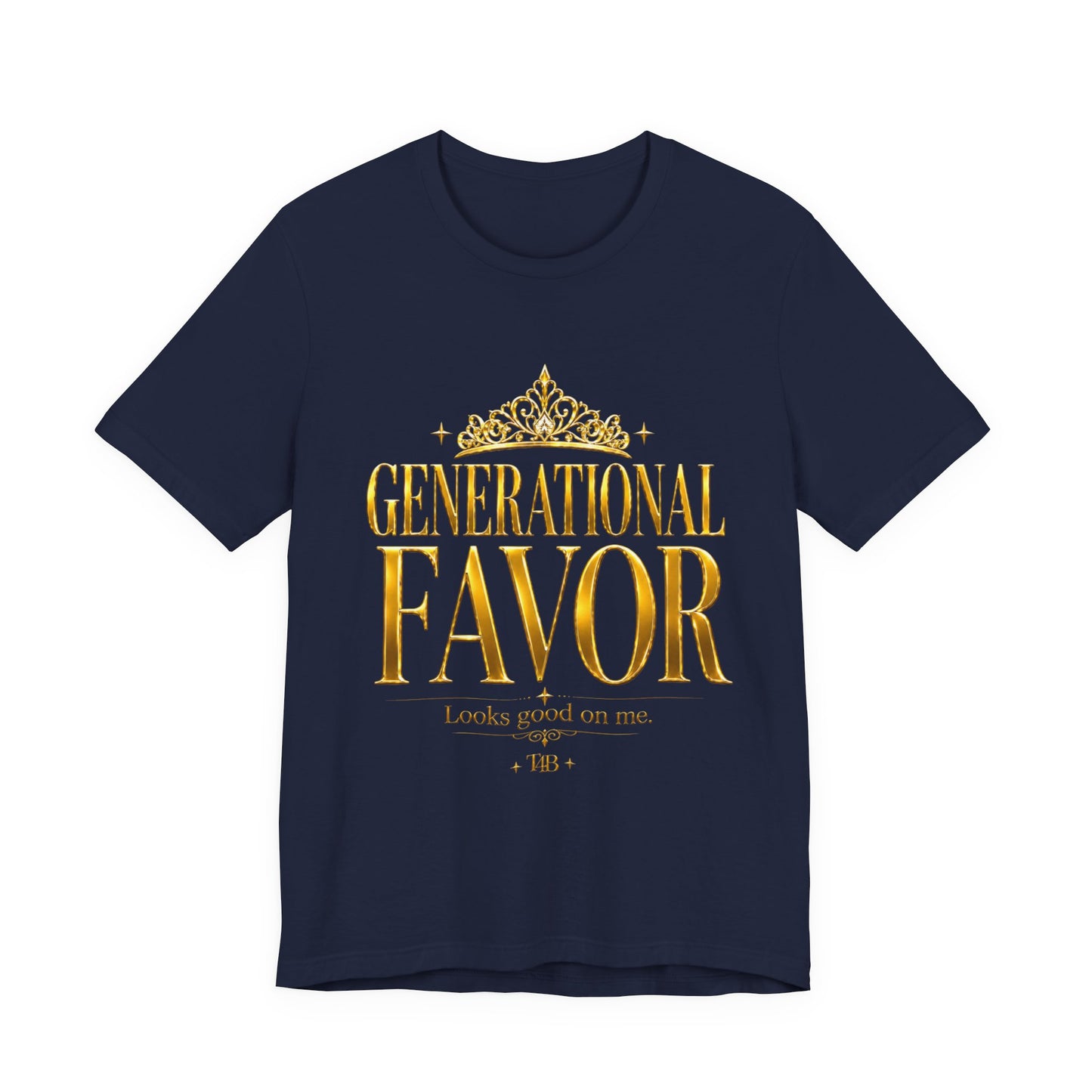 Generational Favor Tee — Gold Foil Faith Graphic T-Shirt