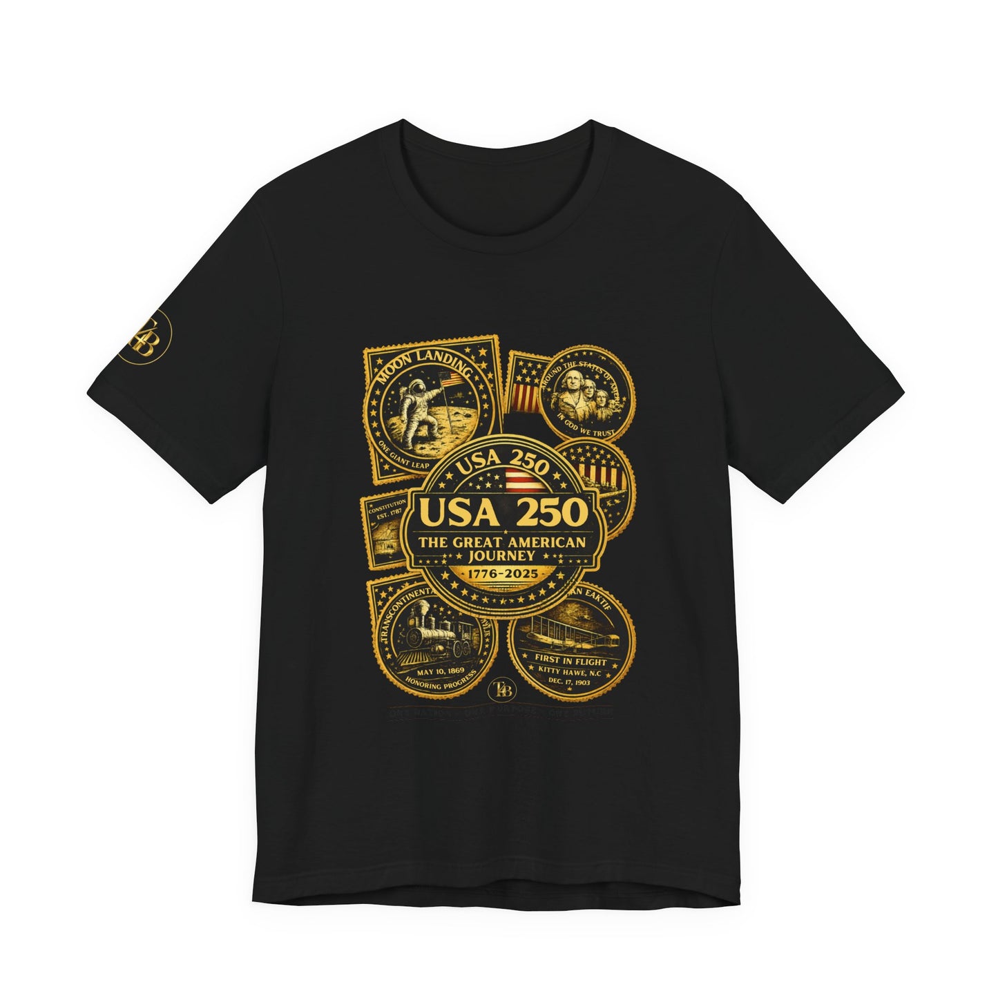 USA 250 Commemorative T-Shirt — The Great American Journey 1776–2026