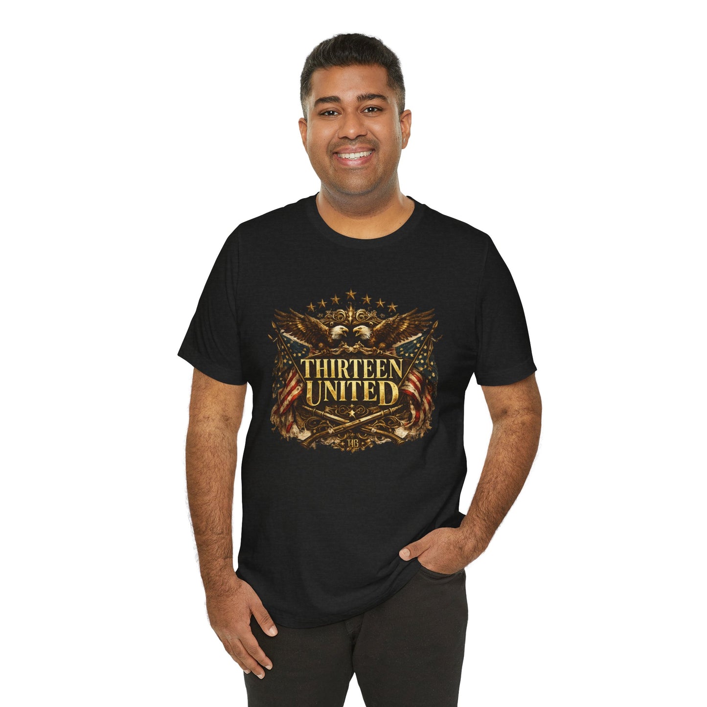 T‑Shirt - "Thirteen United" Vintage Eagle Patriotic Graphic Tee