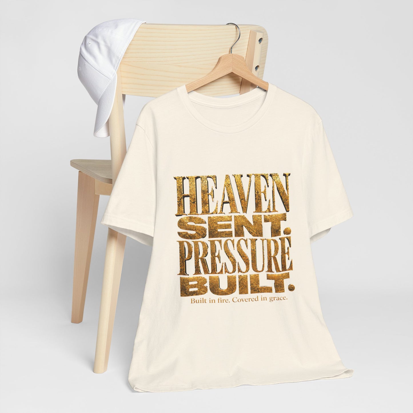 Heaven Sent Pressure Built Tee — Inspirational Christian Graphic T-Shirt