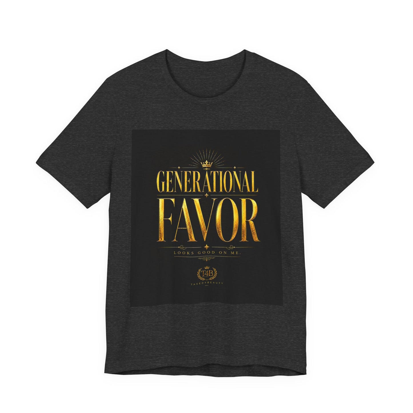 Generational Favor Tee — Gold Foil Faith Graphic T-Shirt