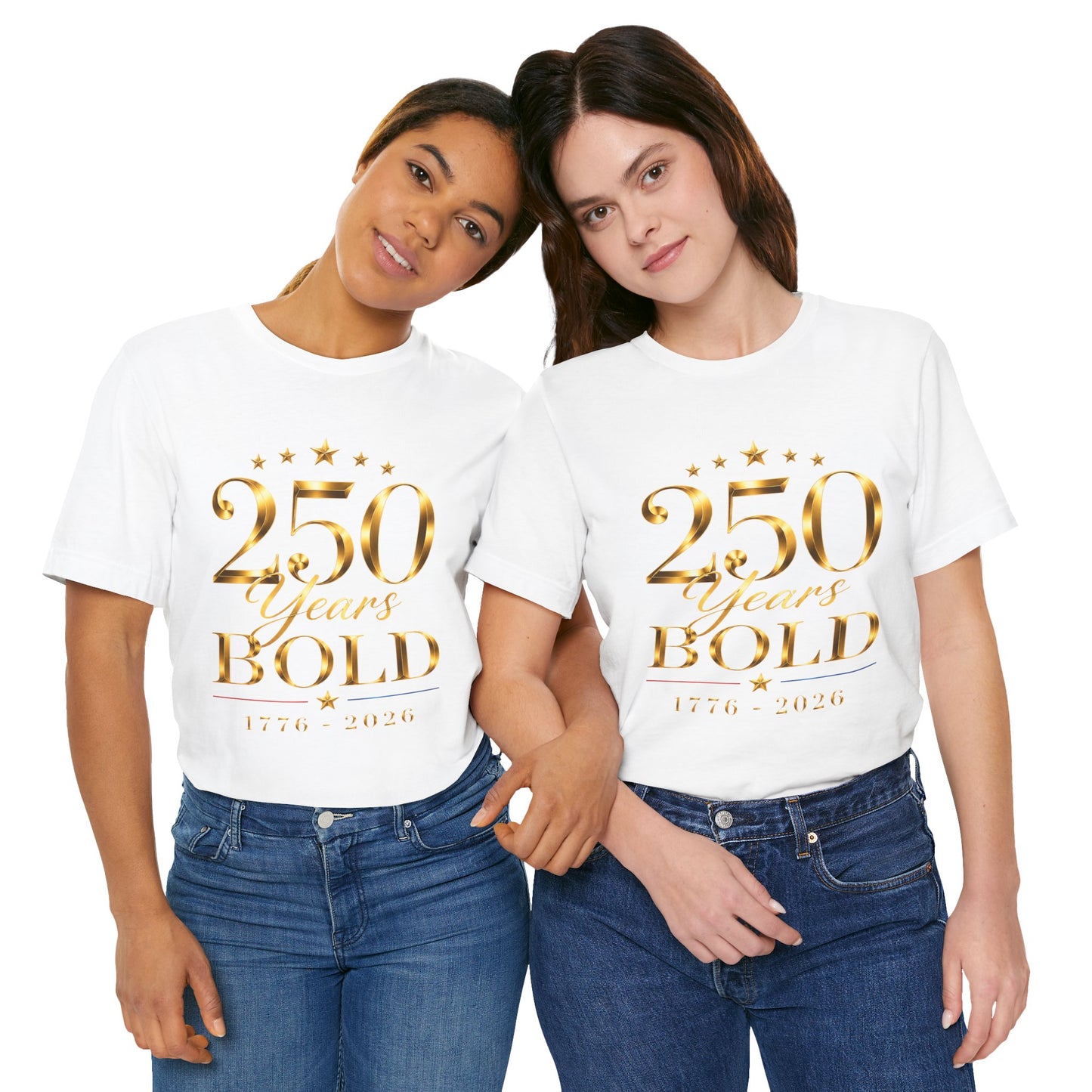 250 Years Bold T-Shirt — 1776–2026 Gold Anniversary Tee