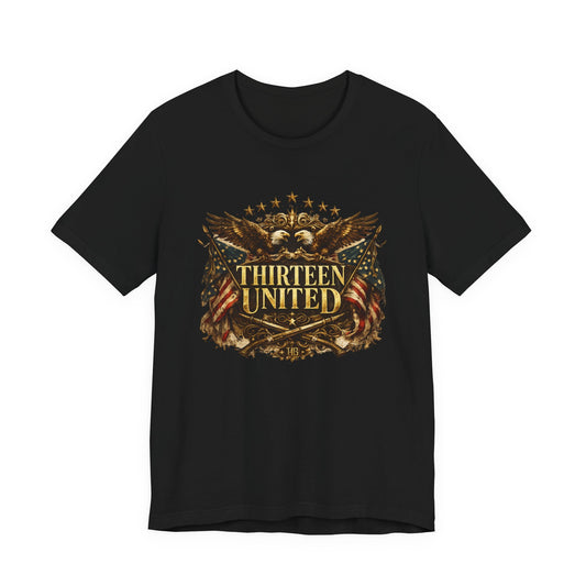 T‑Shirt - "Thirteen United" Vintage Eagle Patriotic Graphic Tee