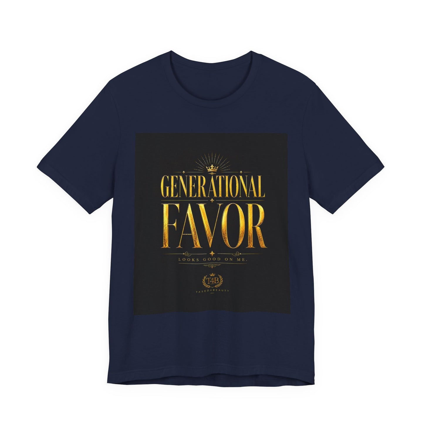 Generational Favor Tee — Gold Foil Faith Graphic T-Shirt