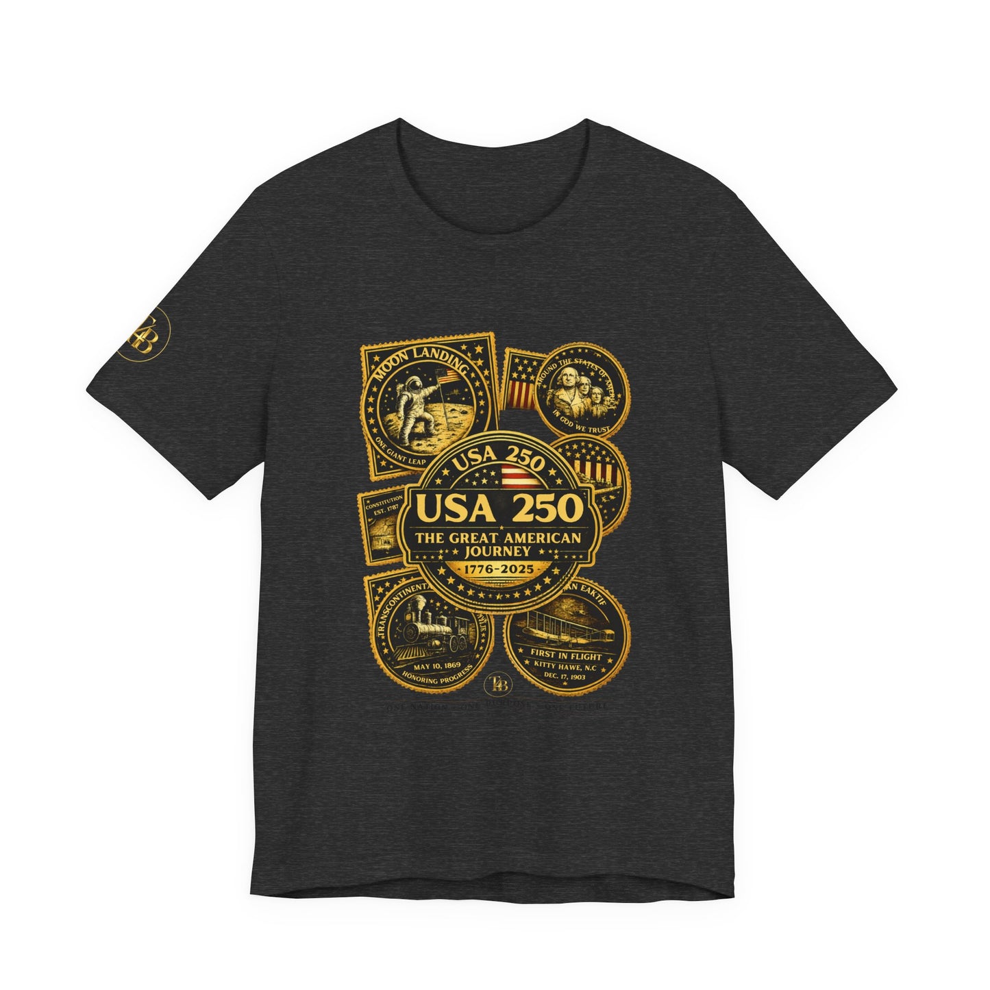 USA 250 Commemorative T-Shirt — The Great American Journey 1776–2026