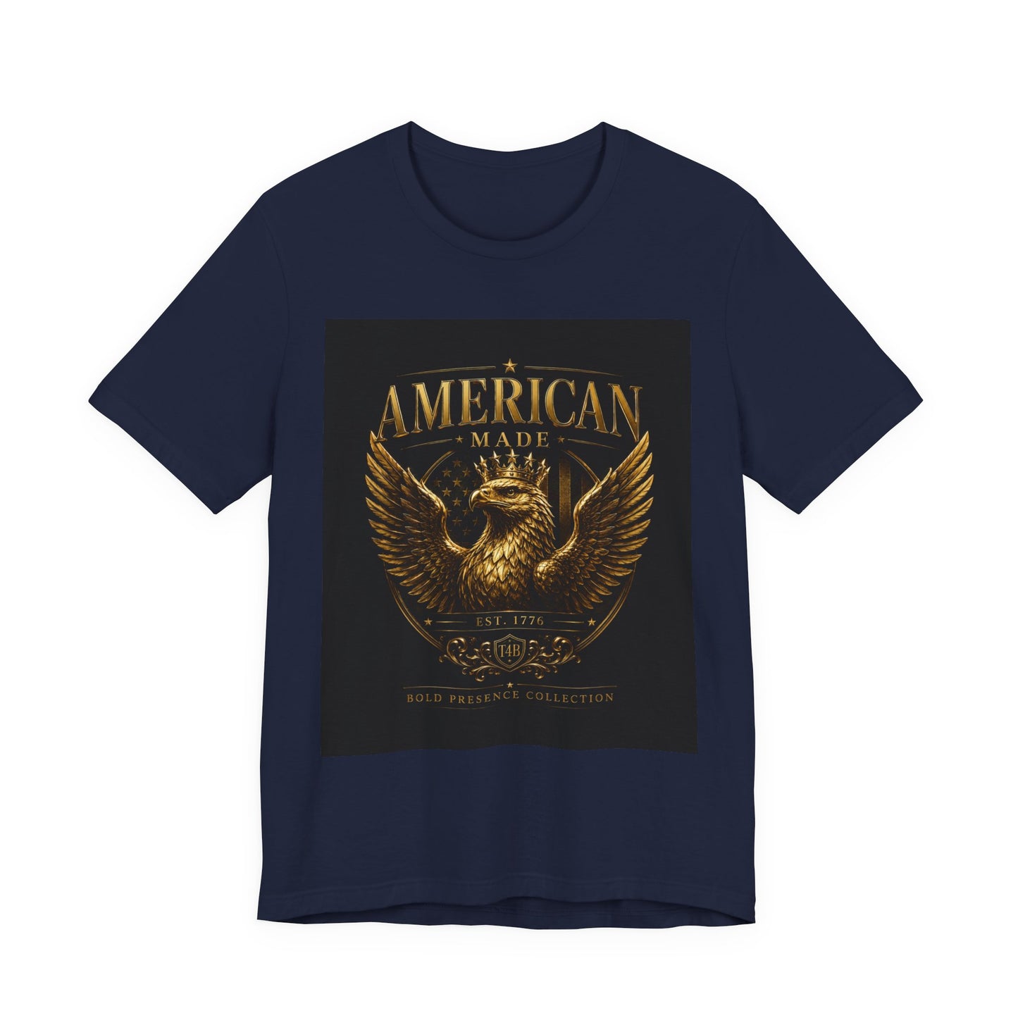 American Made Eagle T-Shirt — Vintage Gold Patriotic Tee