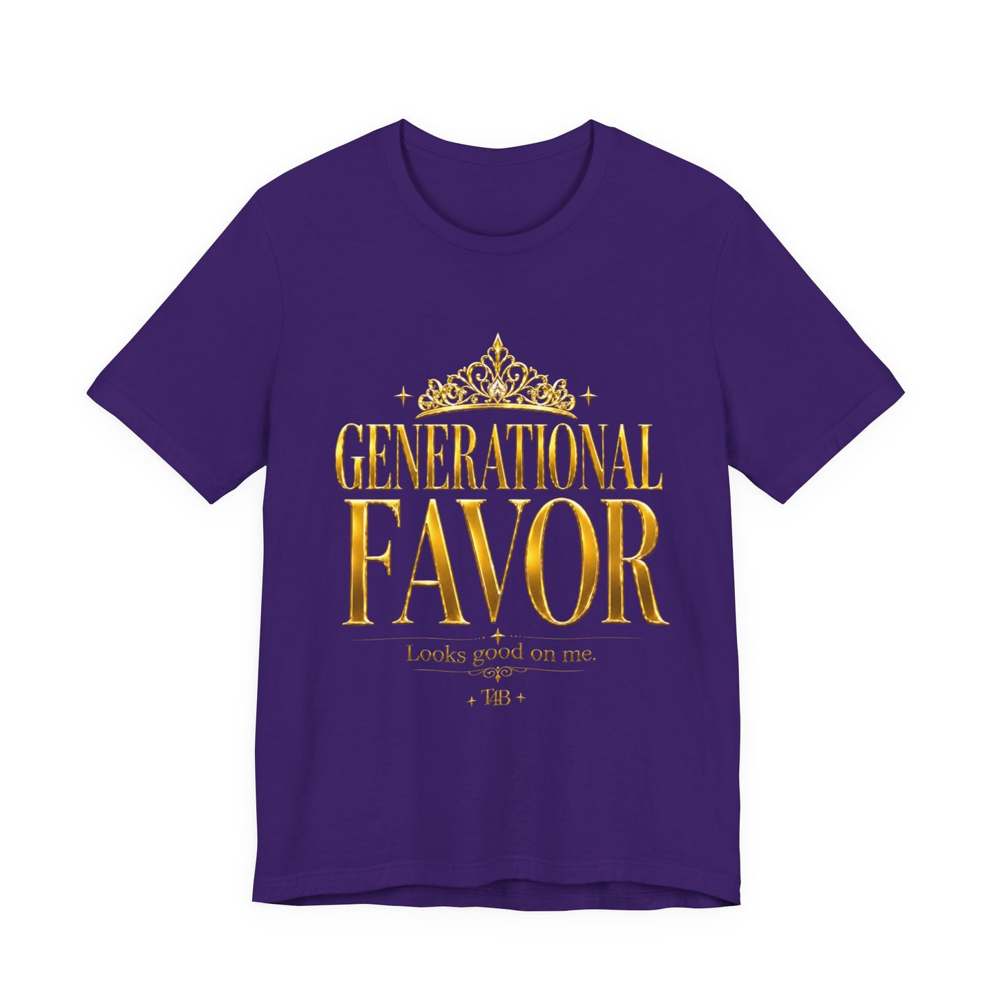 Generational Favor Tee — Gold Foil Faith Graphic T-Shirt