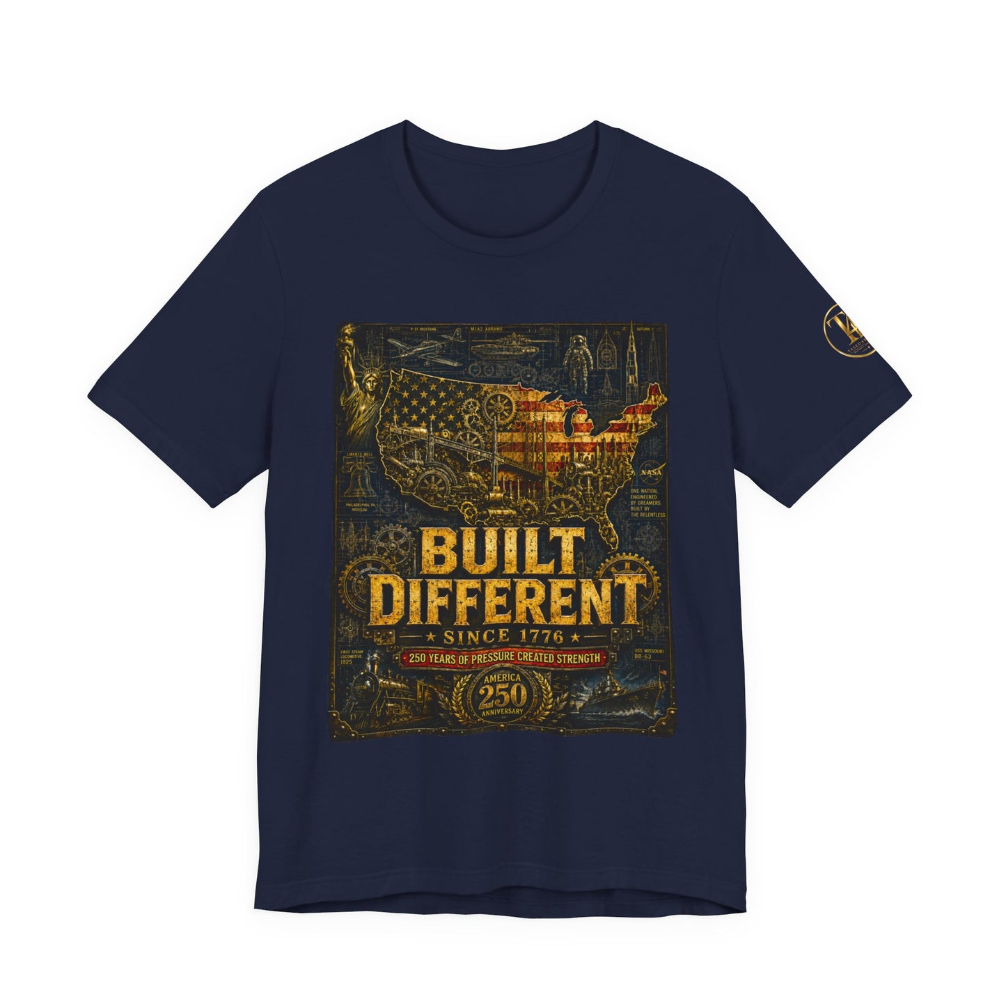 Built Different Tee — Patriotic ‘Built Different’ American Flag Graphic T-Shirt