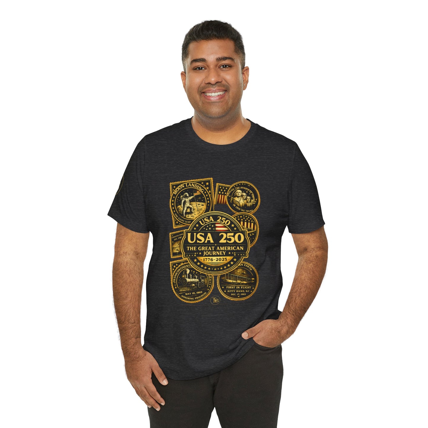 USA 250 Commemorative T-Shirt — The Great American Journey 1776–2026