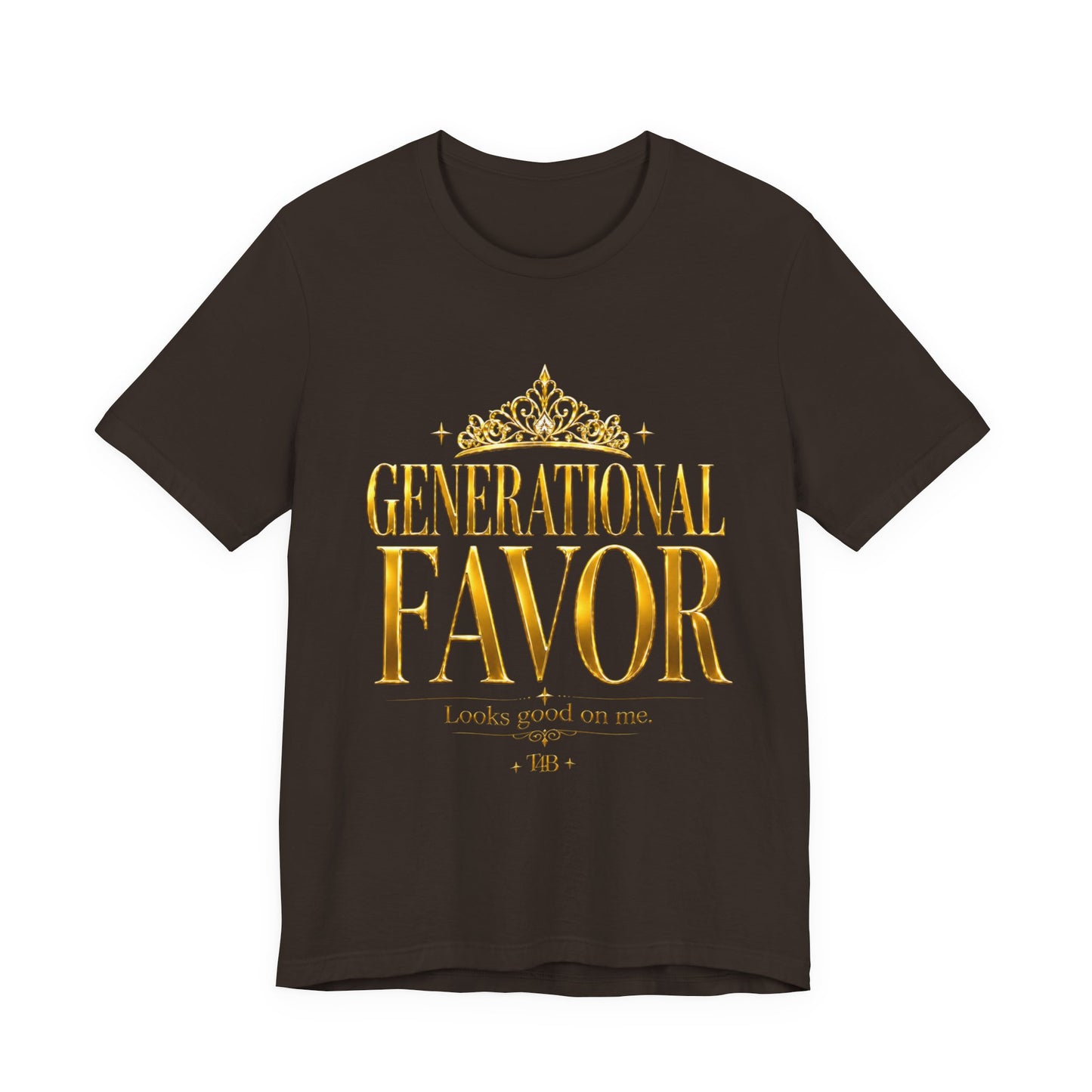Generational Favor Tee — Gold Foil Faith Graphic T-Shirt