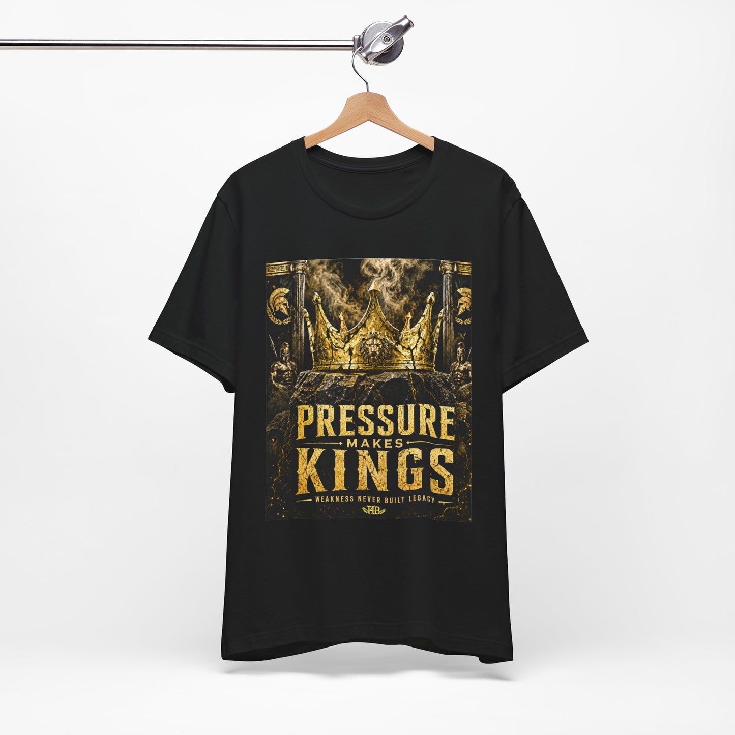Pressure Makes Kings T‑Shirt — Motivational Crown Graphic Tee