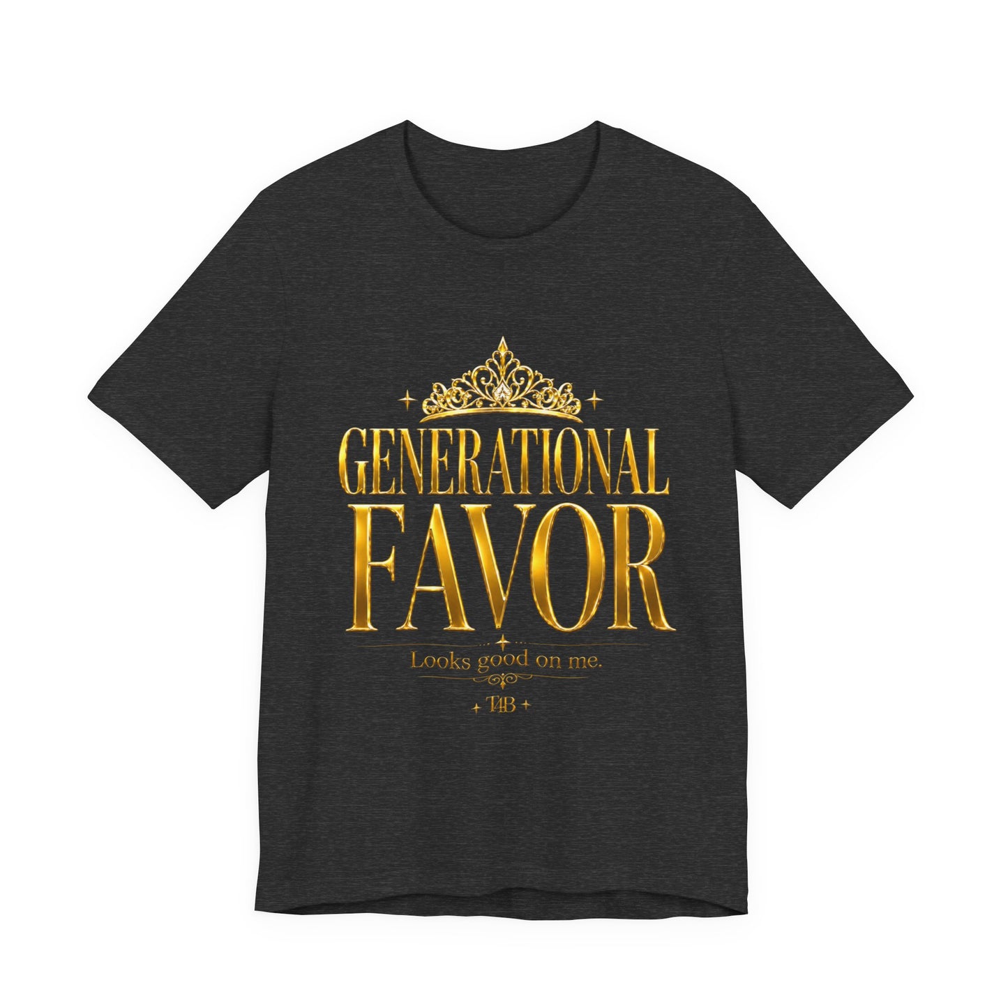 Generational Favor Tee — Gold Foil Faith Graphic T-Shirt