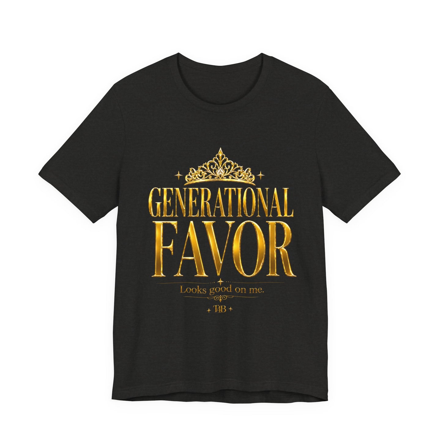 Generational Favor Tee — Gold Foil Faith Graphic T-Shirt