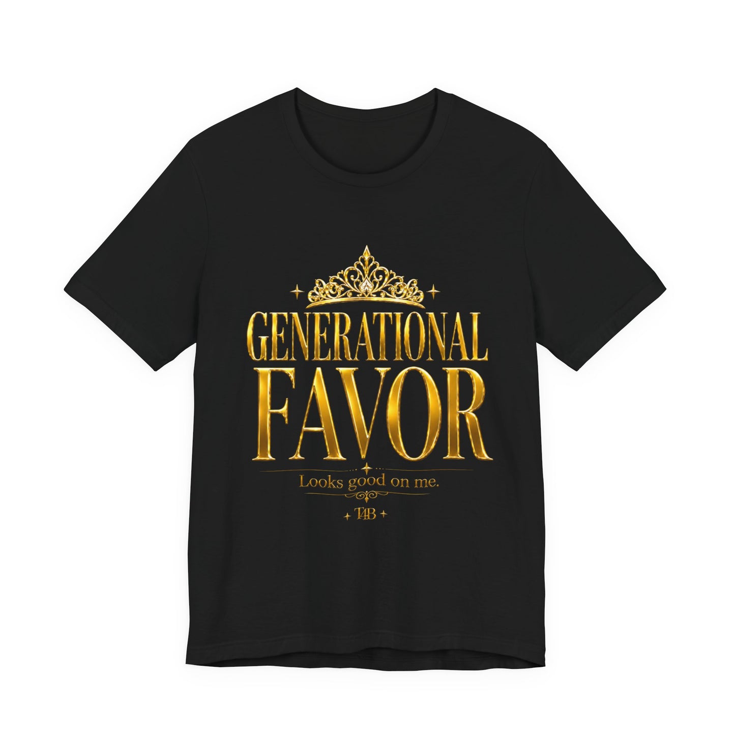 Generational Favor Tee — Gold Foil Faith Graphic T-Shirt