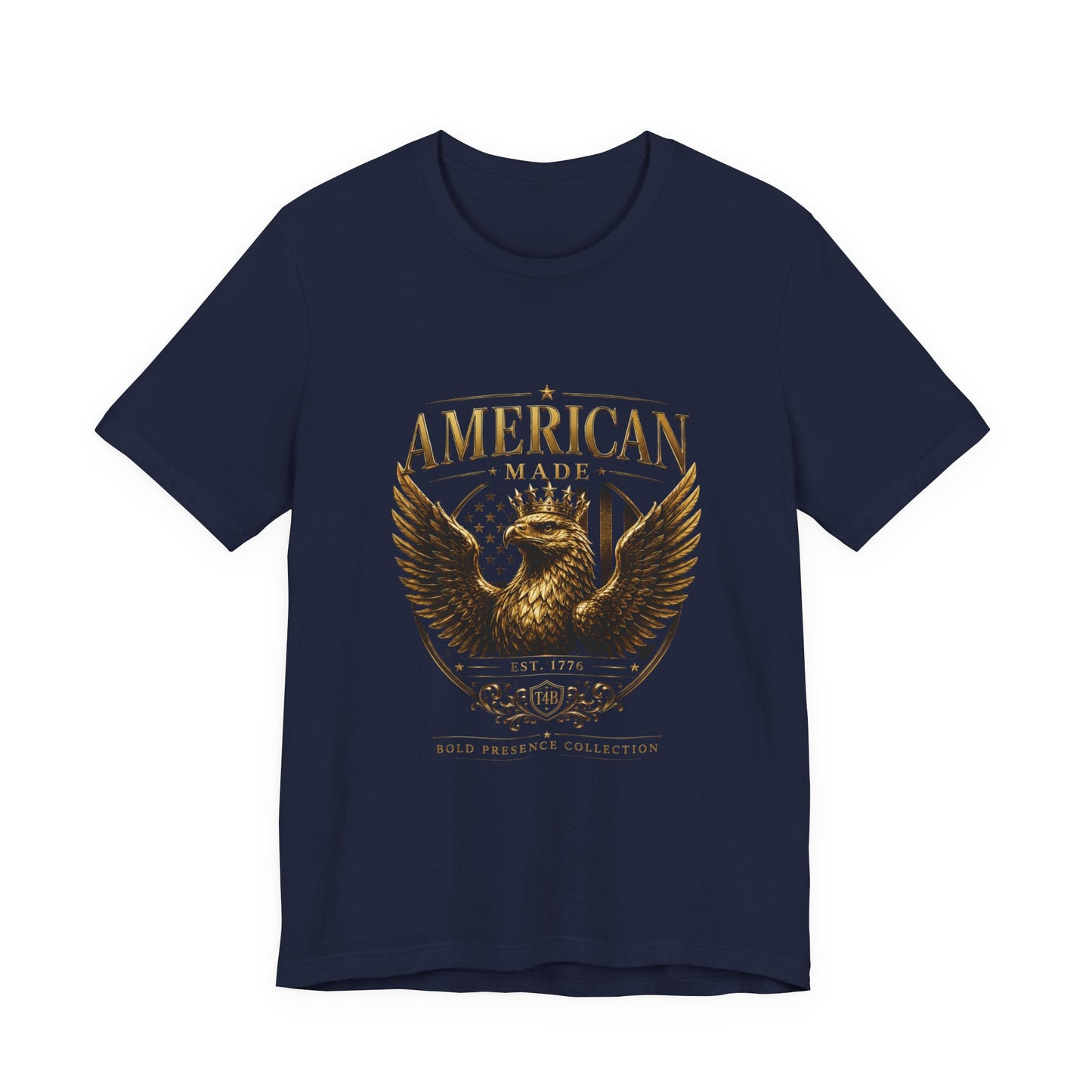 American Made Eagle T-Shirt — Vintage Gold Patriotic Tee
