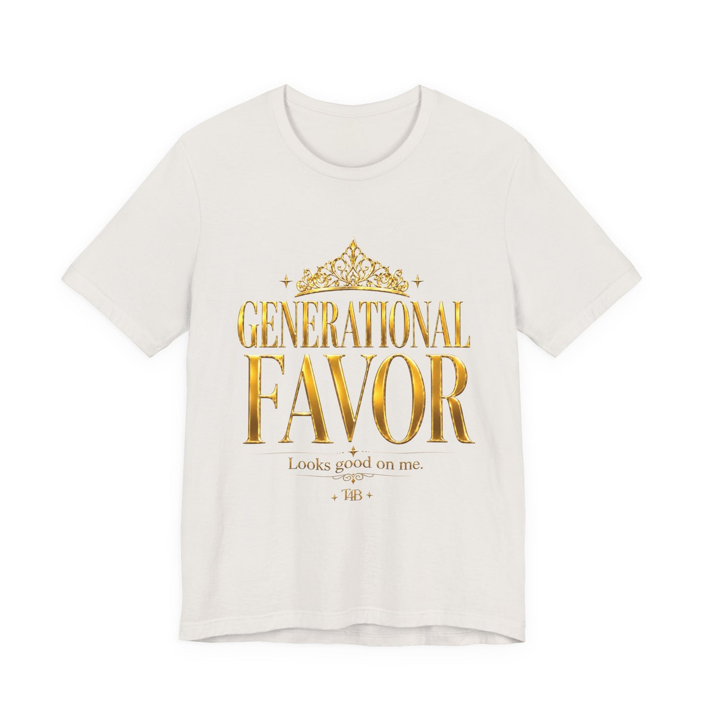 Generational Favor Tee — Gold Foil Faith Graphic T-Shirt