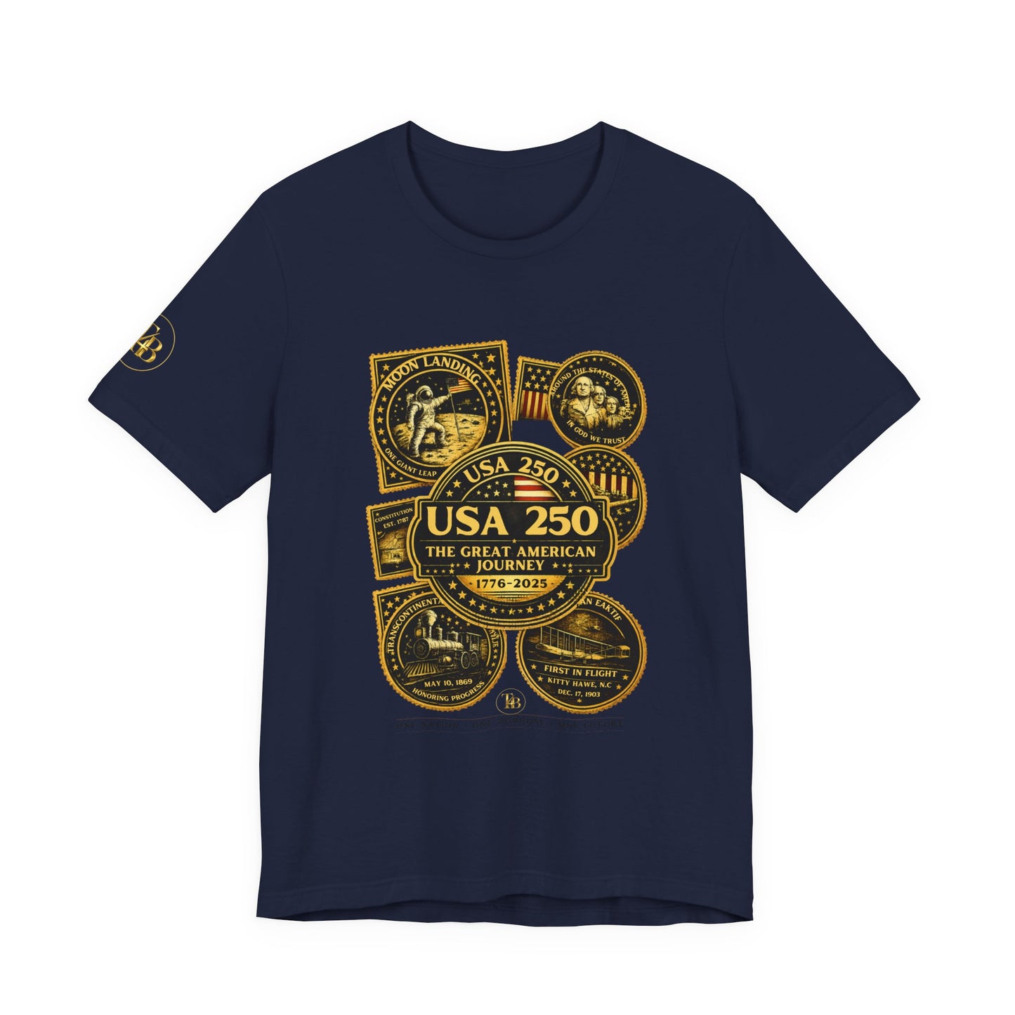 USA 250 Commemorative T-Shirt — The Great American Journey 1776–2026