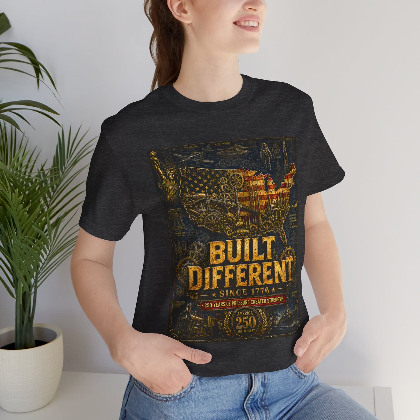 Built Different Tee — Patriotic ‘Built Different’ American Flag Graphic T-Shirt