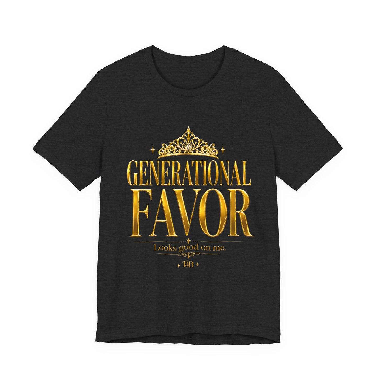 Generational Favor Tee — Gold Foil Faith Graphic T-Shirt