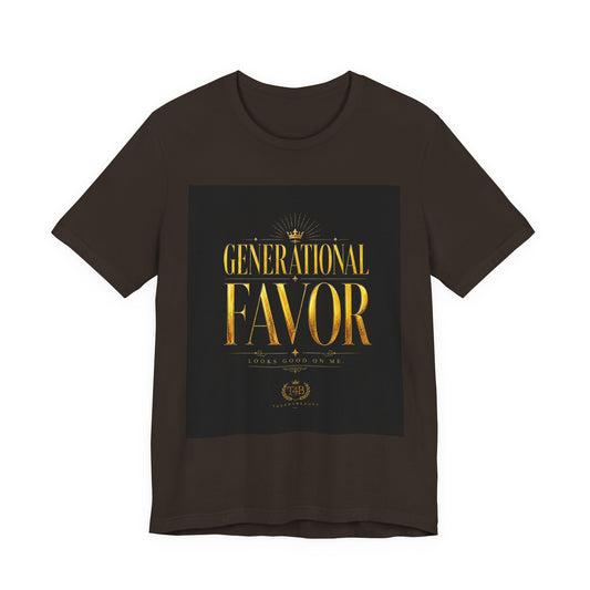 Generational Favor Tee — Gold Foil Faith Graphic T-Shirt