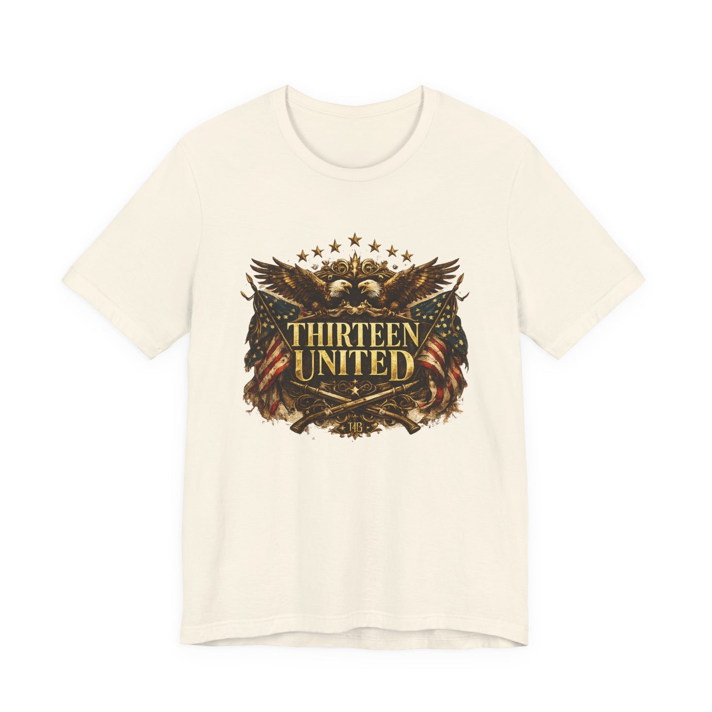 T‑Shirt - "Thirteen United" Vintage Eagle Patriotic Graphic Tee