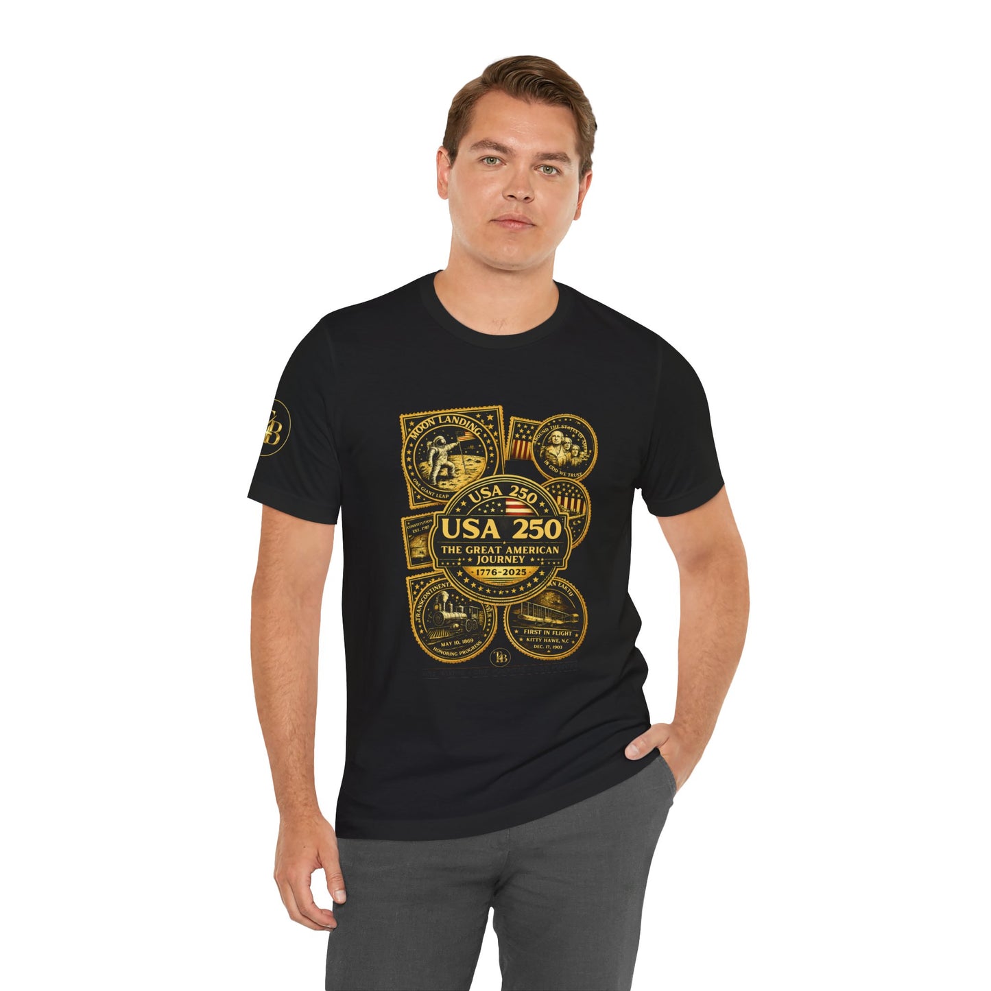 USA 250 Commemorative T-Shirt — The Great American Journey 1776–2026