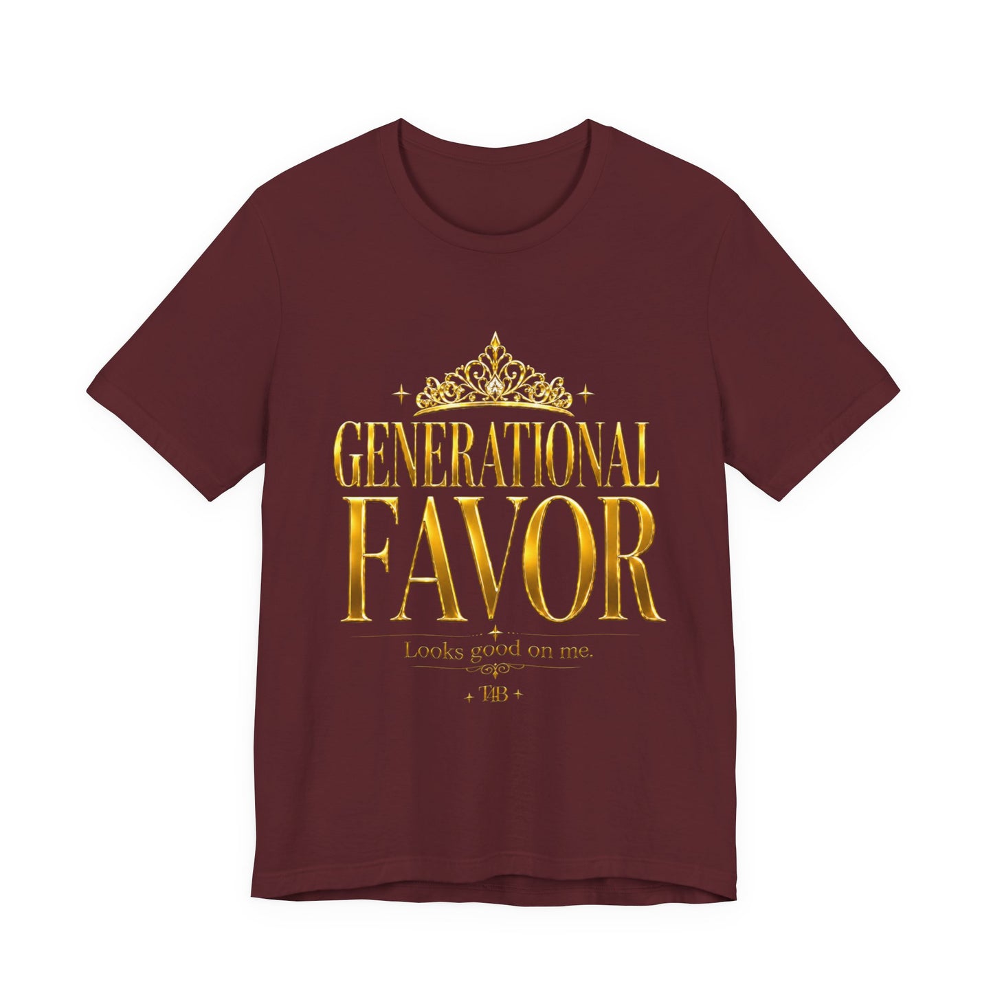 Generational Favor Tee — Gold Foil Faith Graphic T-Shirt