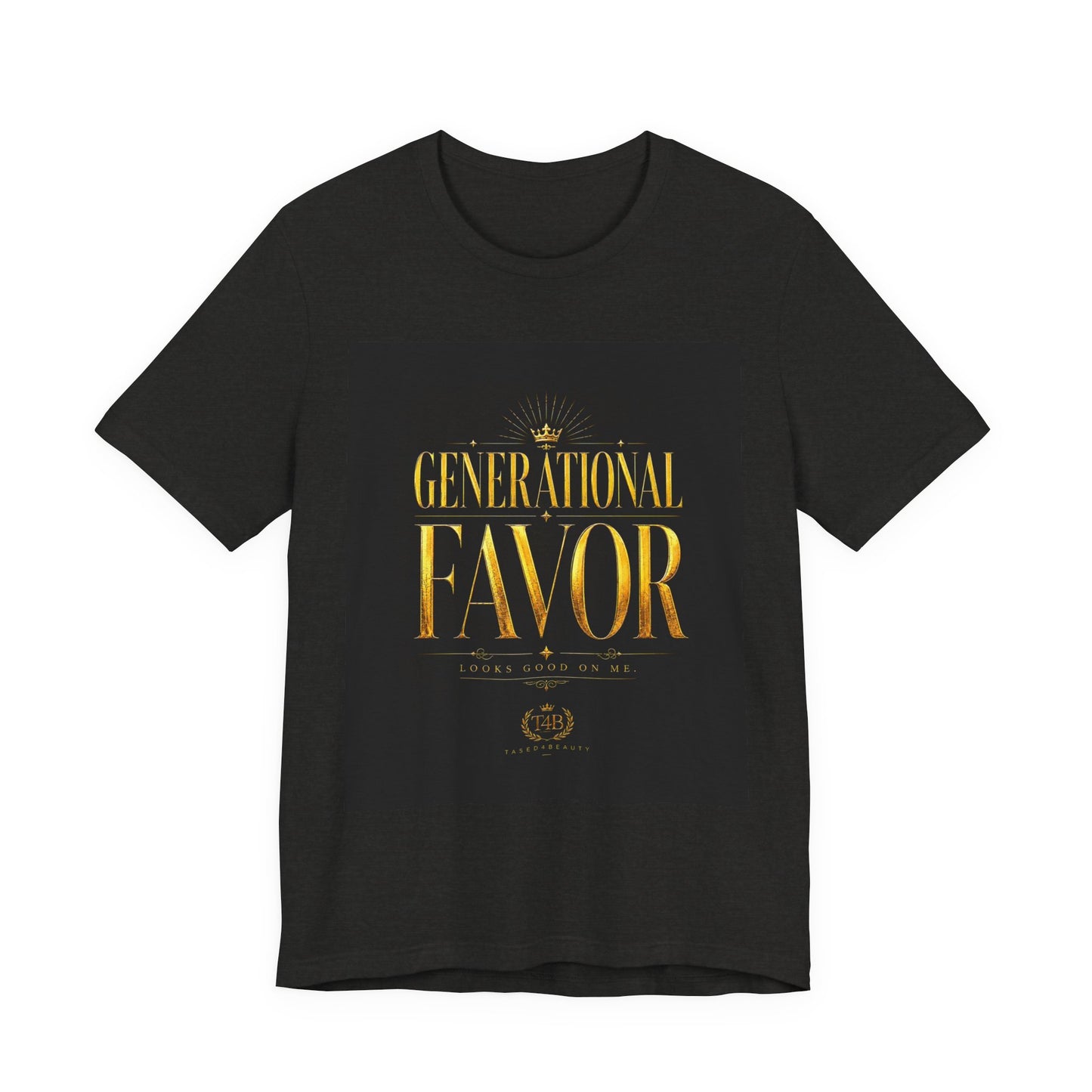 Generational Favor Tee — Gold Foil Faith Graphic T-Shirt