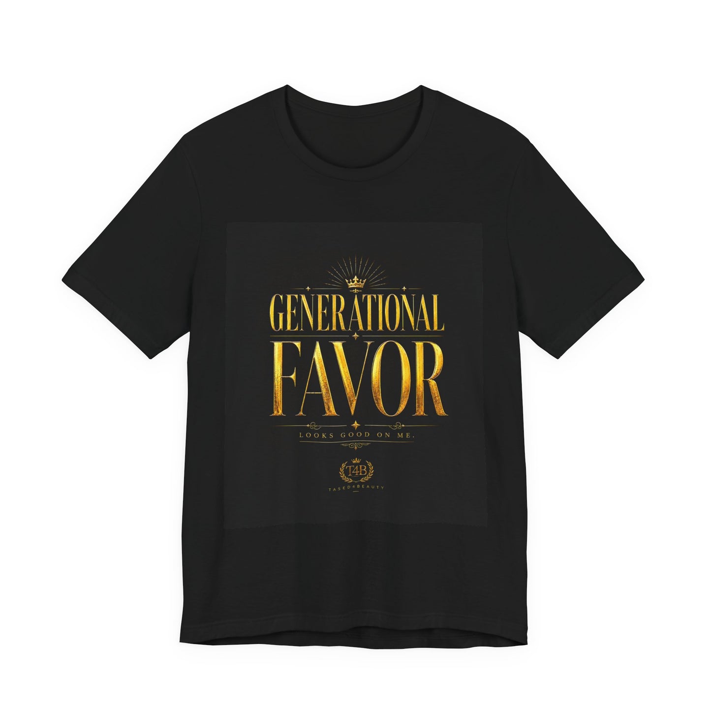 Generational Favor Tee — Gold Foil Faith Graphic T-Shirt