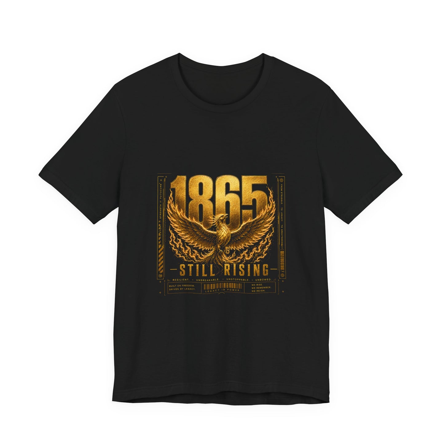 T-Shirt — 1865 Still Rising Golden Wings Memorial Tee