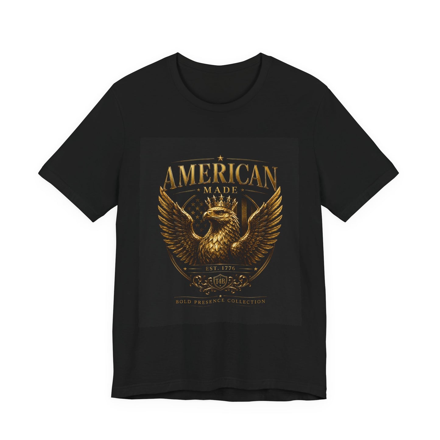 American Made Eagle T-Shirt — Vintage Gold Patriotic Tee
